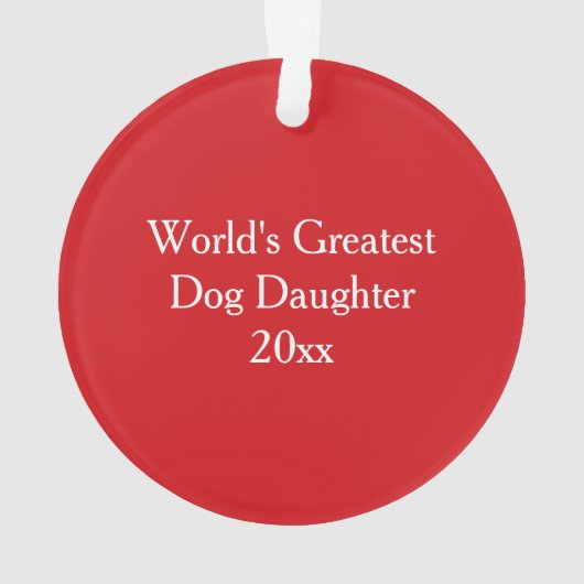 アクリルオーナメント製甘ストライプ木製ペット用ホリー オーナメント (裏面)