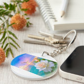 **アクリルカスタムキーチェーン** 2.**アクリパーソナライズされたー キーホルダー (正面右)