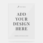 アクリルカスタムサイン印刷18x24"半透明 アクリルサイン (正面)