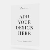 アクリルカスタムサイン印刷18x24"半透明 アクリルサイン (傾斜)