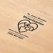 アクリルカスタム製獣医事務所サイン アクリル招待状 (レイダウン)