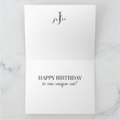 アクリルカラフルホワイトタイガーモノグラム誕生日 カード (内部)