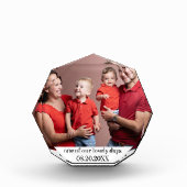 アクリルガラス写真枠ブロック、アクリルカスタム系 フォトブロック (正面)