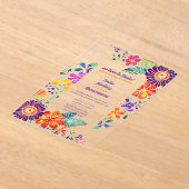 アクリルキンセアニェラフェスタ風俗フローラ鳥 アクリル招待状 (レイダウン)