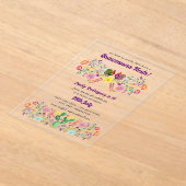 アクリルキンセアニェラフェスタ風俗フローラ鳥 アクリル招待状 (レイダウン)