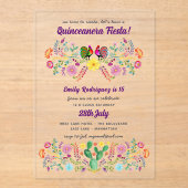 アクリルキンセアニェラフェスタ風俗フローラ鳥 アクリル招待状 (正面)