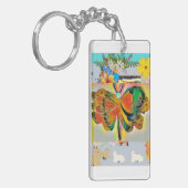 アクリルキーチェーンバタフライ キーホルダー (正面左)