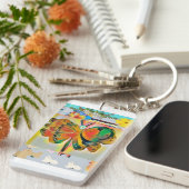 アクリルキーチェーンバタフライ キーホルダー (正面右)