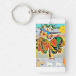 アクリルキーチェーンバタフライ キーホルダー