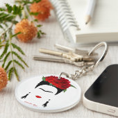 アクリルキーチェーンフリダカーロポートレートアクセサリー  キーホルダー (正面右)