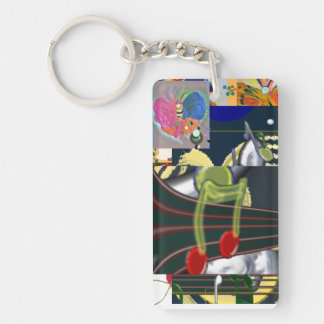 アクリルキーチェーンミュージックネズミ キーホルダー