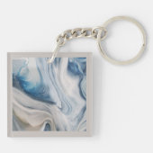 アクリルキーチェーン両面正方形 キーホルダー (裏面)