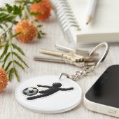 アクリルキーチェーン – サッカーデザイン キーホルダー (正面右)