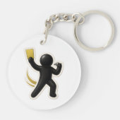 アクリルキーチェーン – サッカーデザイン キーホルダー (裏面)