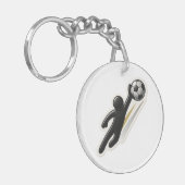 アクリルキーチェーン – サッカーデザイン キーホルダー (正面左)