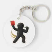 アクリルキーチェーン – サッカーデザイン キーホルダー (裏面)