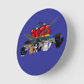 アクリルキーチェーン ラウンド壁時計 (傾斜)