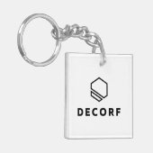 アクリルキーチェーン、正方形（両面） キーホルダー (正面左)