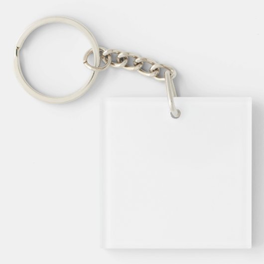 アクリルキーチェーン、正方形(両面) キーホルダー (正面)
