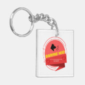 アクリルキーチェーン、正方形(両面) キーホルダー (正面左)