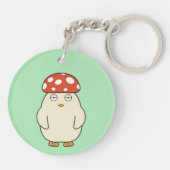 アクリルキーチェーン、独身の正方形（側面） キーホルダー (裏面)