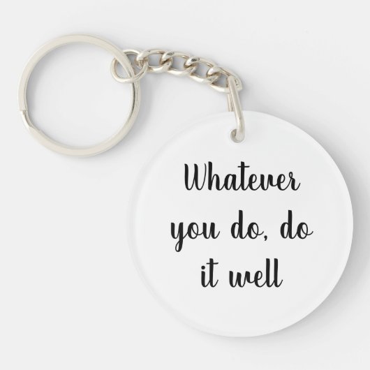 アクリルキーチェーン 短い名言付き キーホルダー (正面)