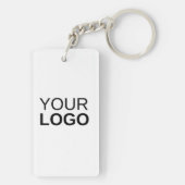 アクリルキーチェーン、長方形(両面)キーチャイ キーホルダー (裏面)