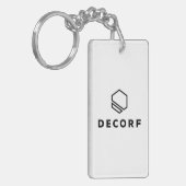 アクリルキーチェーン、長方形（両面） キーホルダー (正面左)