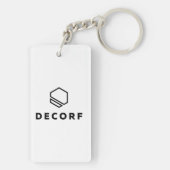 アクリルキーチェーン、長方形（両面） キーホルダー (裏面)