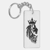 アクリルキーチェーン、長方形（両面） キーホルダー (正面左)