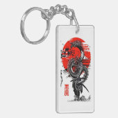 アクリルキーチェーン、長方形（両面） キーホルダー (正面左)