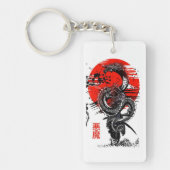 アクリルキーチェーン、長方形（両面） キーホルダー (正面)