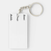 アクリルキーチェーン、長方形(両面) キーホルダー (裏面)