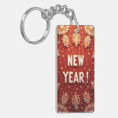 アクリルキーチェーン、長方形（両面） キーホルダー (正面左)