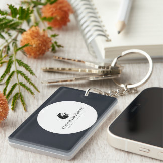 アクリルキーチェーン、長方形（両面） キーホルダー