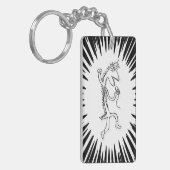 アクリルキーチェーン、長方形（両面） キーホルダー (正面左)