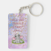 アクリルキーチェーン、長方形(両面) キーホルダー (裏面)