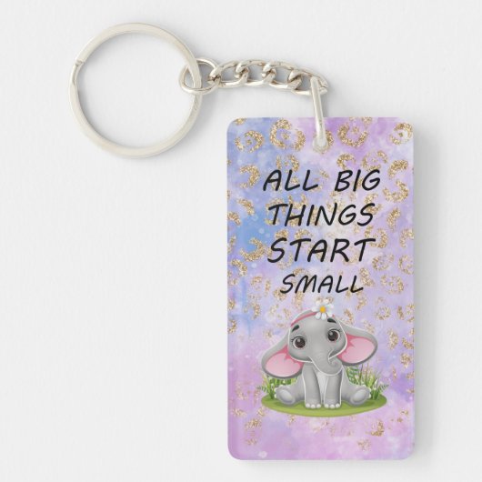 アクリルキーチェーン、長方形(両面) キーホルダー (正面)