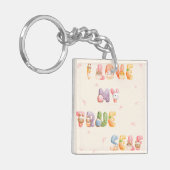 アクリルキーホルダー | "私は本当の自分を愛している" キーホルダー (正面左)