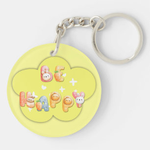 アクリルキーホルダー Be Happy キーホルダー
