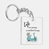 アクリルキーリングフランスの- Scooter Life is a journey キーホルダー (正面左)