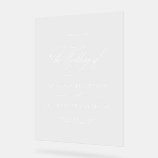 アクリルクラシック系結婚書道の歓迎サイン アクリルサイン (傾斜)