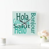 アクリルクール壁時計 スクエア壁時計 (ホーム)