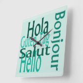 アクリルクール壁時計 スクエア壁時計 (傾斜)