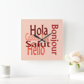 アクリルクール壁時計 スクエア壁時計 (ホーム)