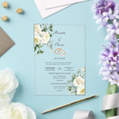 アクリルグリーン白い結婚式 アクリル招待状 (インサイチュ (ウェディング))