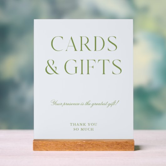 アクリルグリーン&ブルーカード&ギフト結婚ズサイン アクリルサイン (ニュートラル)