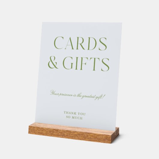 アクリルグリーン&ブルーカード&ギフト結婚ズサイン アクリルサイン (傾斜)