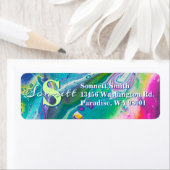 アクリルサイケデリックフローアート ラベル (インサイチュ)