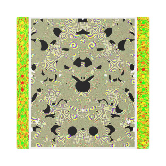 アクリルサイケデリック絵を描ズ メタルプリント (正面)